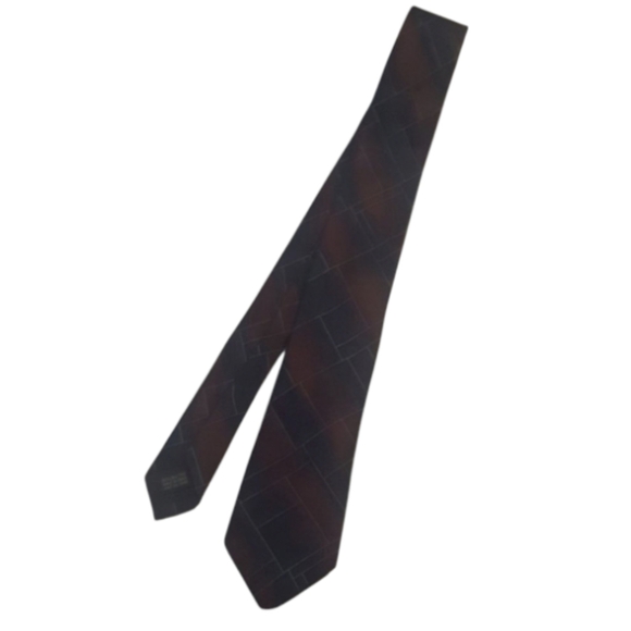 Calvin Klein diamond pattern silk tie - Picture 1 of 7